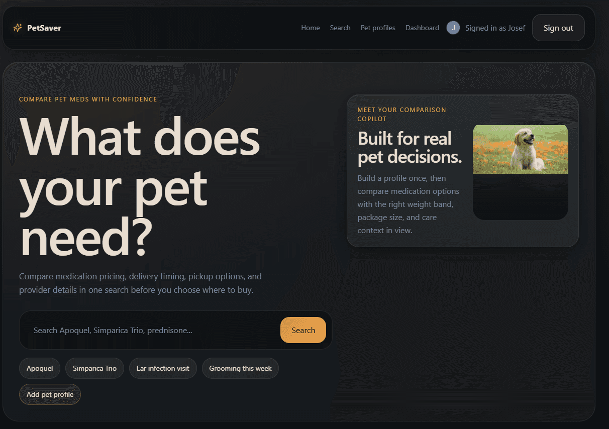 PetSaver project cover image.