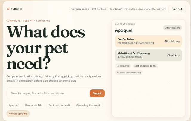 PetSaver project cover image.